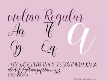 violina 1.000 Font Sample