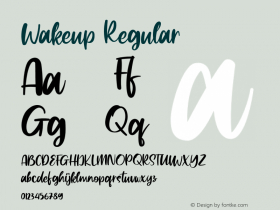 Wakeup Version 1.002;Fontself Maker 3.2.2 Font Sample