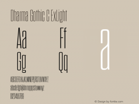 DharmaGothicC-ExLight Version 1.000 Font Sample