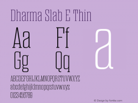 DharmaSlabE-Thin Version 1.000 Font Sample