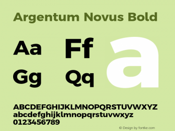 Argentum Novus Bold Version 3.00;May 18, 2020;FontCreator 12.0.0.2522 64-bit图片样张