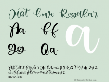 Just Love Version 1.004;Fontself Maker 3.5.1 Font Sample