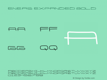 EneasExpanded-Bold Version 1.000 Font Sample