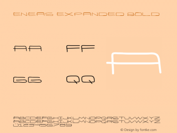 Eneas Expanded Bold Version 1.000 Font Sample