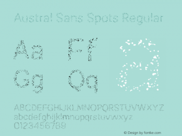 AustralSansSpots-Regular Version 1.000 Font Sample