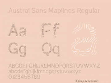 AustralSansMaplines-Regular Version 1.000 Font Sample