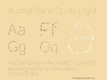 Austral Sans Spots Light Version 1.000图片样张