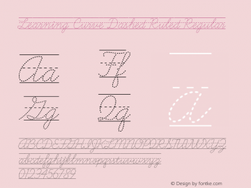 Learning Curve Dashed Ruled Version 1.001 Font Sample