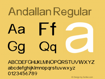 Andallan Version 1.041;Fontself Maker 3.5.1 Font Sample
