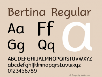 Bertina Version 001.000 Font Sample