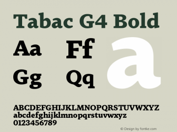 Tabac G4 Bold Version 2.000图片样张