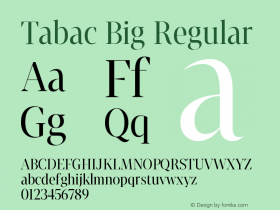 Tabac Big Regular Version 1.000图片样张