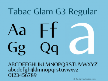 Tabac Glam G3 Regular Version 001.000图片样张