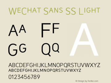 WeChat Sans SS-Light 图片样张