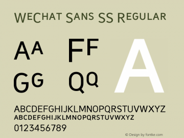 WeChat Sans SS-Regular 图片样张