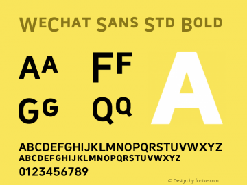 WeChat Sans Std-Bold 图片样张