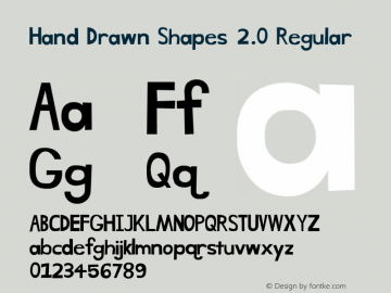 Hand Drawn Shapes 2.0 Version 1.002;May 25, 2020;FontCreator 12.0.0.2565 64-bit Font Sample