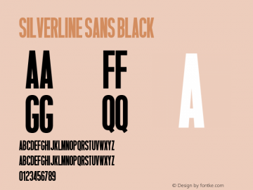 SilverlineSans-Black Version 1.000 Font Sample