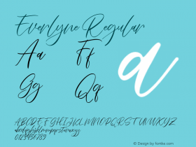 Everlyne Version 1.000 Font Sample