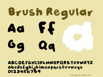 Brush Regular Version 001.001图片样张