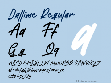 Dallime Version 1.000 Font Sample