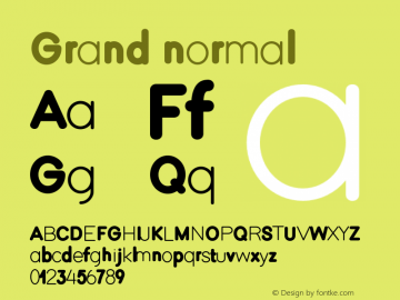 Grand Version 1 Font Sample