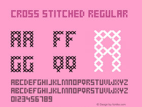 Cross Stitched Regular Version 1.002;Fontself Maker 3.2.2图片样张