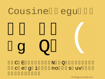 Cousine Version 1.21 Font Sample