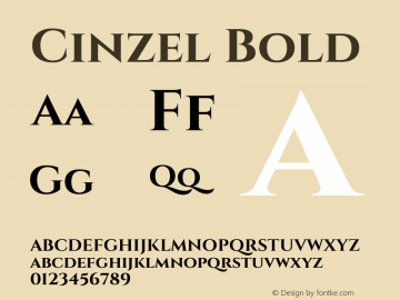 Cinzel-Bold Version 1.001;PS 001.001;hotconv 1.0.56;makeotf.lib2.0.21325 Font Sample