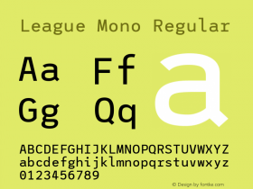 League Mono Regular Version 2.000图片样张