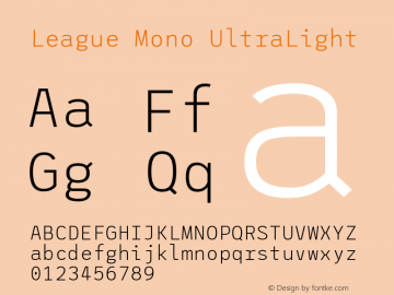 League Mono UltraLight Version 2.000图片样张
