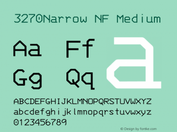 3270 Narrow Nerd Font Complete Windows Compatible Version 001.000;Nerd Fonts 2图片样张