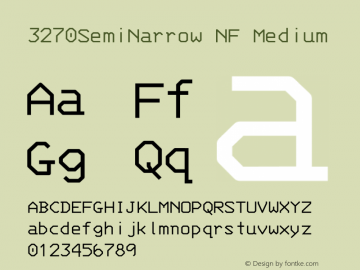 3270 Semi-Narrow Nerd Font Complete Mono Windows Compatible Version 001.000;Nerd Fonts 2 Font Sample