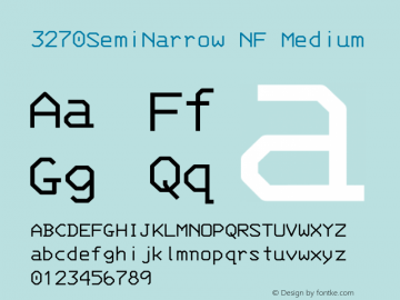 3270 Semi-Narrow Nerd Font Complete Windows Compatible Version 001.000;Nerd Fonts 2 Font Sample