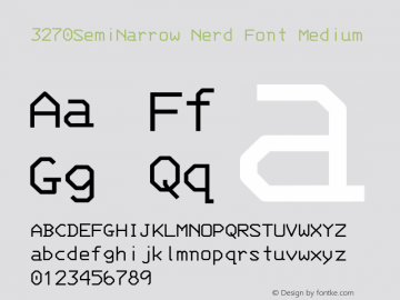 3270 Semi-Narrow Nerd Font Complete Version 001.000;Nerd Fonts 2 Font Sample