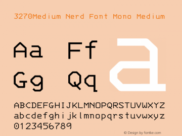 3270-Medium Nerd Font Complete Mono Version 001.000;Nerd Fonts 2图片样张