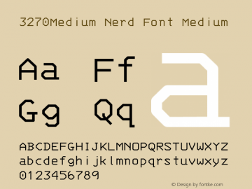 3270-Medium Nerd Font Complete Version 001.000;Nerd Fonts 2 Font Sample