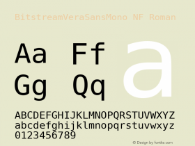 Bitstream Vera Sans Mono Nerd Font Complete Windows Compatible Release 1.10图片样张