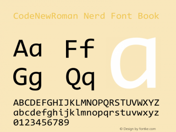Code New Roman Nerd Font Complete Version 2.10 March 29, 2015图片样张