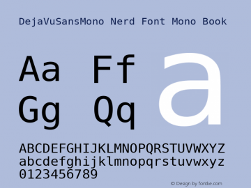 DejaVu Sans Mono Nerd Font Complete Mono Version 2.37图片样张