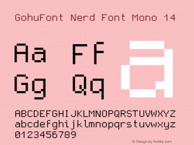 GohuFont Nerd Font Complete Mono Version 001.000;Nerd Fonts 2图片样张