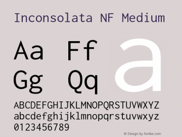 Inconsolata Nerd Font Complete Windows Compatible Version 001.010;Nerd Fonts 2 Font Sample