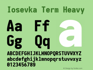 Iosevka Term Heavy 1.14.0; ttfautohint (v1.7.9-c794)图片样张