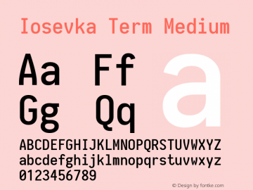 Iosevka Term Medium 1.14.0; ttfautohint (v1.7.9-c794)图片样张