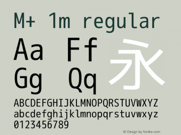 M+ 1m regular  Font Sample