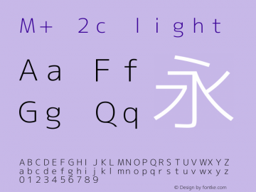 M+ 2c light  Font Sample