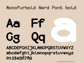 monofur bold Nerd Font Complete 1.0 2014-12-12 Font Sample