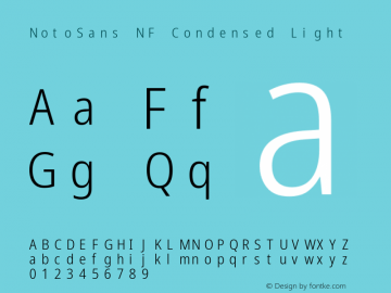 Noto Sans Condensed Light Nerd Font Complete Mono Windows Compatible Version 2.000;GOOG;noto-source:20170915:90ef993387c0; ttfautohint (v1.7)图片样张