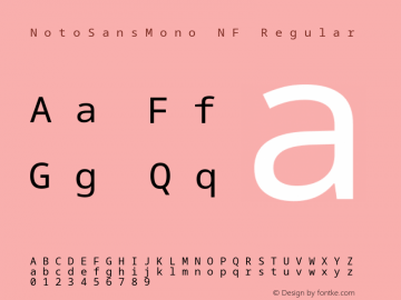 Noto Sans Mono Regular Nerd Font Complete Mono Windows Compatible Version 2.000;GOOG;noto-source:20170915:90ef993387c0; ttfautohint (v1.7)图片样张