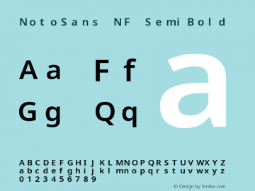Noto Sans SemiBold Nerd Font Complete Mono Windows Compatible Version 2.000;GOOG;noto-source:20170915:90ef993387c0; ttfautohint (v1.7) Font Sample